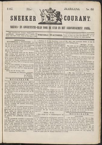 Sneeker Nieuwsblad nl 1867-10-30