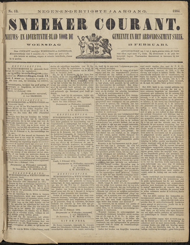 Sneeker Nieuwsblad nl 1884-02-13