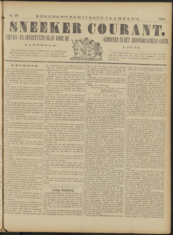 Sneeker Nieuwsblad nl 1894-06-09