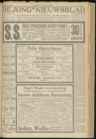 Bolswards Nieuwsblad nl 1930-08-16