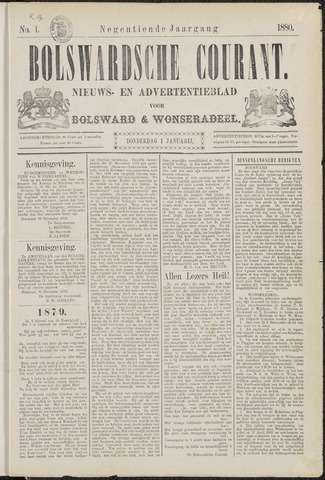 Bolswards Nieuwsblad nl 1880