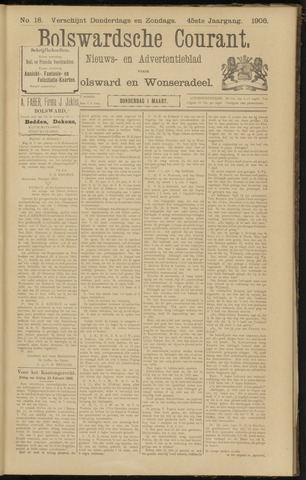 Bolswards Nieuwsblad nl 1906-03-01
