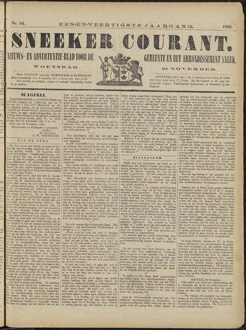 Sneeker Nieuwsblad nl 1886-11-24