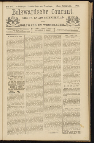 Bolswards Nieuwsblad nl 1903-03-19