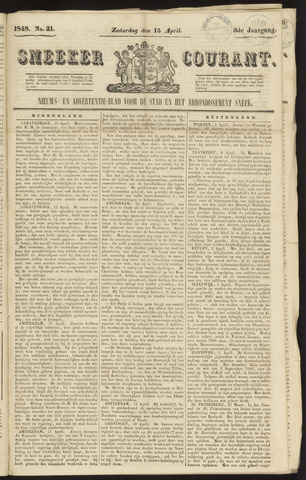 Sneeker Nieuwsblad nl 1848-04-15