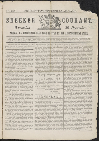 Sneeker Nieuwsblad nl 1868-12-30