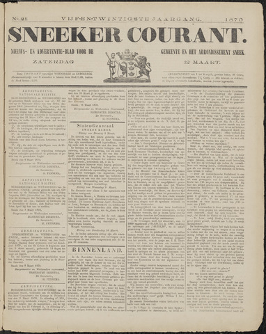 Sneeker Nieuwsblad nl 1870-03-12