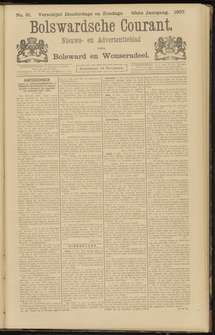 Bolswards Nieuwsblad nl 1907-11-14