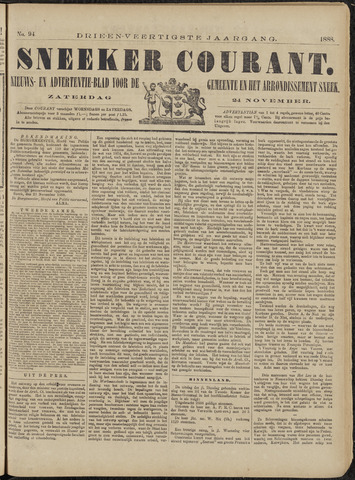 Sneeker Nieuwsblad nl 1888-11-24