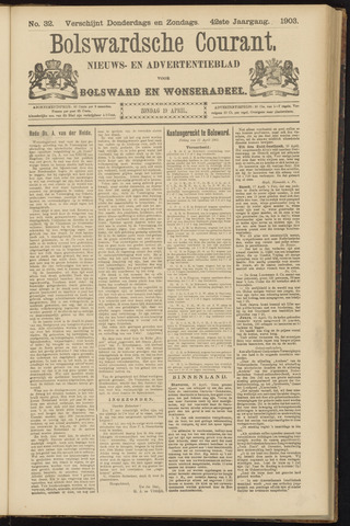 Bolswards Nieuwsblad nl 1903-04-19