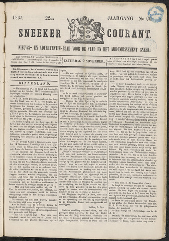 Sneeker Nieuwsblad nl 1867-11-09