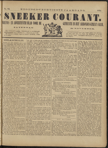 Sneeker Nieuwsblad nl 1894-11-24