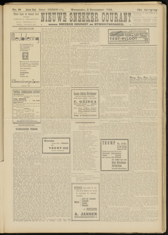 Sneeker Nieuwsblad nl 1938-11-02