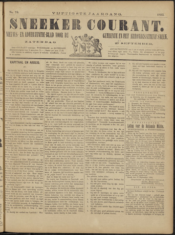 Sneeker Nieuwsblad nl 1895-09-27