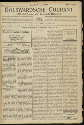 Bolswards Nieuwsblad nl 1922