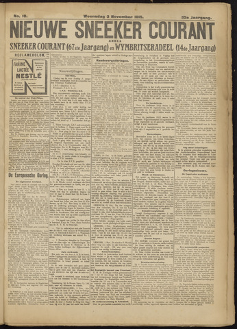 Sneeker Nieuwsblad nl 1915-11-03