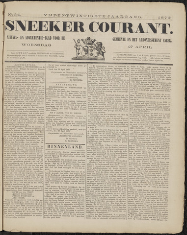 Sneeker Nieuwsblad nl 1870-04-27