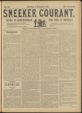 Sneeker Nieuwsblad nl 1911-12-09