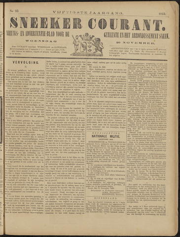 Sneeker Nieuwsblad nl 1895-11-20