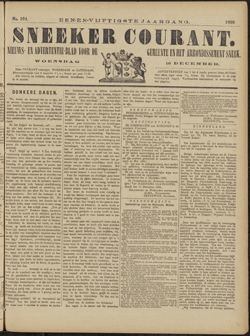 Sneeker Nieuwsblad nl 1896-12-16