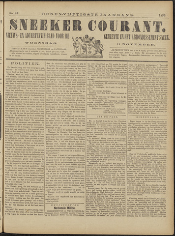 Sneeker Nieuwsblad nl 1896-11-11