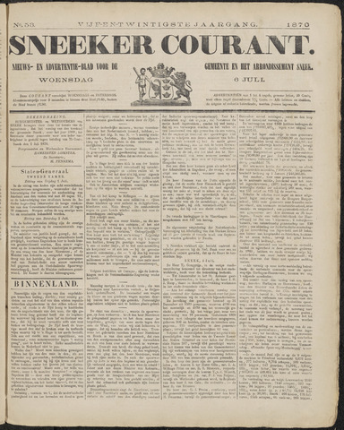 Sneeker Nieuwsblad nl 1870-07-06