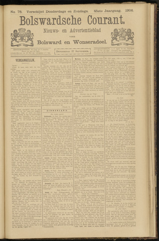 Bolswards Nieuwsblad nl 1906-09-27