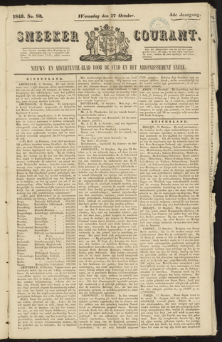 Sneeker Nieuwsblad nl 1849-10-17