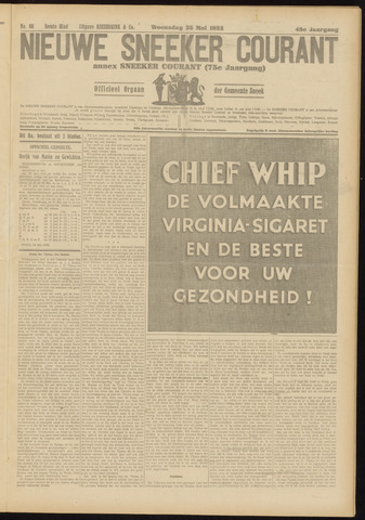 Sneeker Nieuwsblad nl 1932-05-25