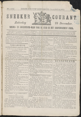 Sneeker Nieuwsblad nl 1868-12-19