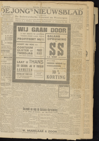 Bolswards Nieuwsblad nl 1940