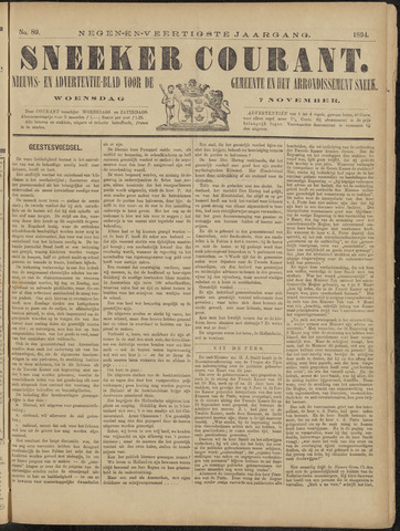 Sneeker Nieuwsblad nl 1894-11-07