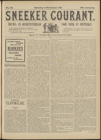 Sneeker Nieuwsblad nl 1911-11-04