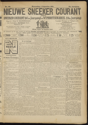 Sneeker Nieuwsblad nl 1915-08-04