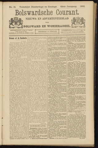 Bolswards Nieuwsblad nl 1903-02-19
