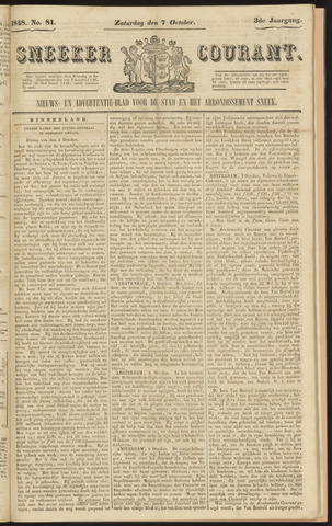 Sneeker Nieuwsblad nl 1848-10-07