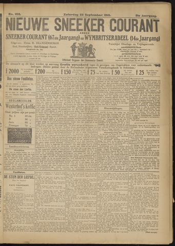 Sneeker Nieuwsblad nl 1915-09-25