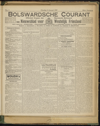 Bolswards Nieuwsblad nl 1927