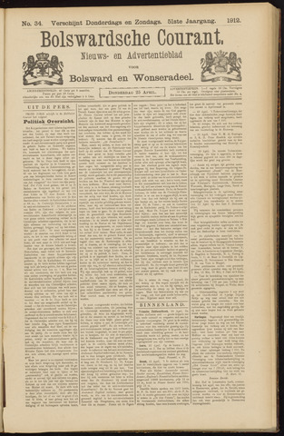 Bolswards Nieuwsblad nl 1912-04-25