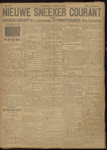 Sneeker Nieuwsblad nl 1916