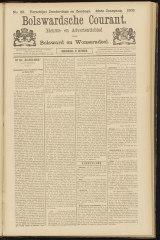 Bolswards Nieuwsblad nl 1903-10-15