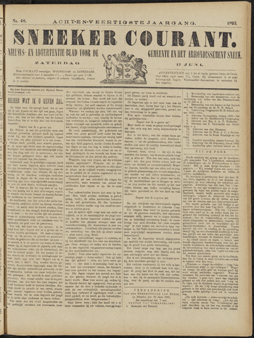 Sneeker Nieuwsblad nl 1893-06-17