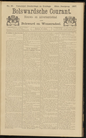 Bolswards Nieuwsblad nl 1907-04-14