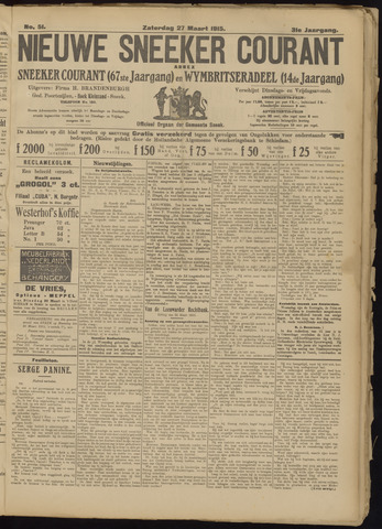 Sneeker Nieuwsblad nl 1915-03-27