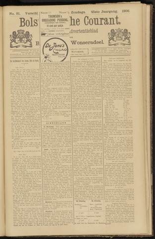 Bolswards Nieuwsblad nl 1906-11-11