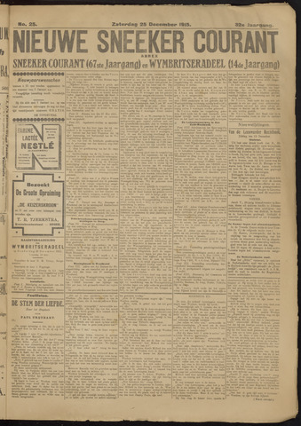 Sneeker Nieuwsblad nl 1915-12-25