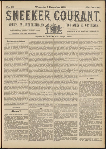 Sneeker Nieuwsblad nl 1910-12-07