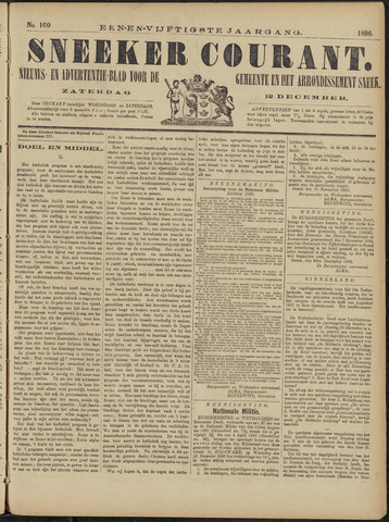 Sneeker Nieuwsblad nl 1896-12-12