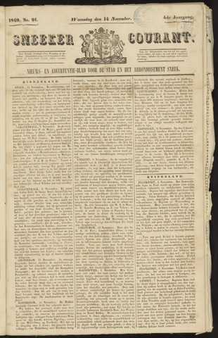 Sneeker Nieuwsblad nl 1849-11-14
