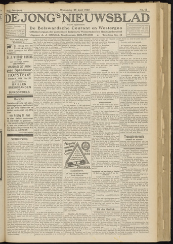 Bolswards Nieuwsblad nl 1930-06-25